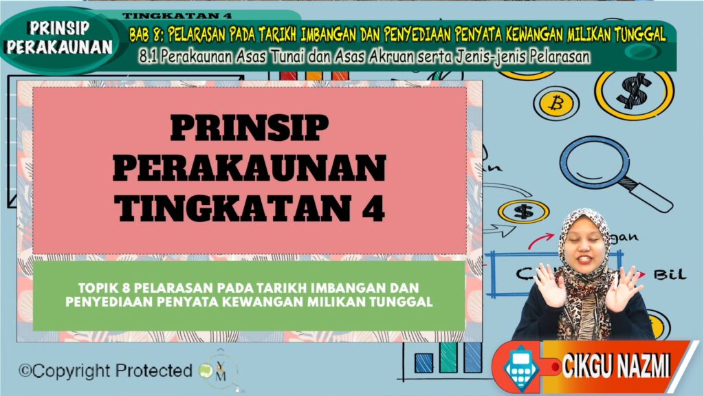 Topik 08 Pelarasan Pada Tarikh Imbangan Dan Penyediaan Penyata Kewangan Milikan Tunggal Jom Tuisyen