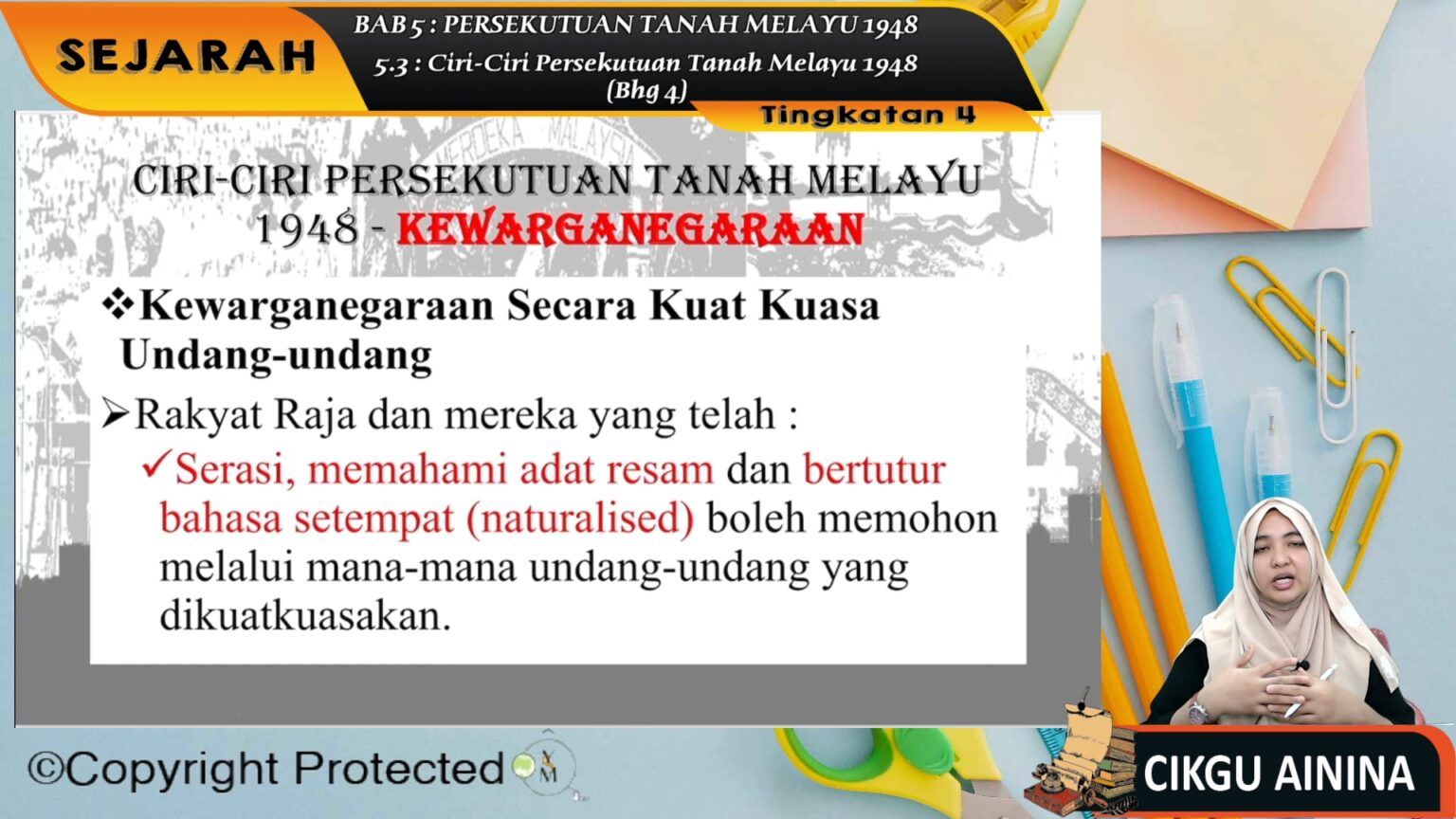 F4_SEJ_05_13 CiriCiri Persekutuan Tanah Melayu 1948 (Bhg 4) – Jom Tuisyen